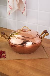 20 cm Copper Casserole Pot - 31x20 - Brown Saucepans & Saucepots, Copper|Metal Saucepans & Saucepots