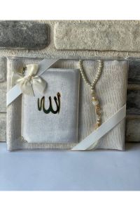 Dowry Prayer Rug Set Luxury Gold - 23x27 - Grey Throw Rugs, Cotton Throw Rugs