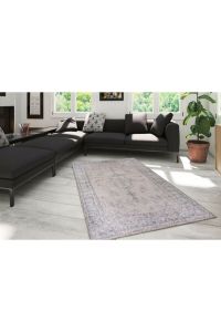 Beige Polyester Woven Rug