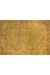 Yellow Polyester Woven Rug