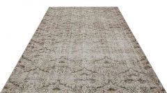 Vintage Antique Hand Woven Carpet - 272x178 - Brown Area Rugs, Wool Area Rugs