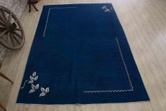 Special Vintage Tumbled Carpet - 284x194 - Blue Area Rugs, Wool Area Rugs