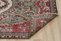 Classic Modern Natural Vintage Worn Carpet - 211x121 - Colorful Area Rugs, Wool Area Rugs