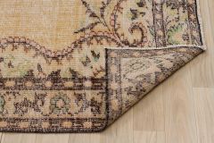 Vintage EL Woven Antique Carpet That Makes Your Home Shine With Its Beige Color - 234x162 - Colorful Area Rugs, Wool Area Rugs