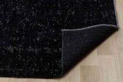 Unique Anatolian Real Vintage Hand Woven - 357x260 - Black Area Rugs, Wool Area Rugs