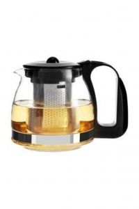 Glass Teapot With Strainer 700 Ml Tea Coffee Herbal Tea Infuser - 15x15 - Black Teapots