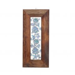 Wooden Flower Pattern Tile Table 13 x 28 - 13x13 - Blue DECORATIVE OBJECTS