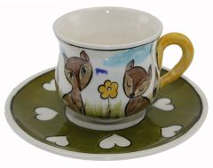 Fun Zişan Model Single Coffee Cup - 8x8 - Colorful Coffee Cups