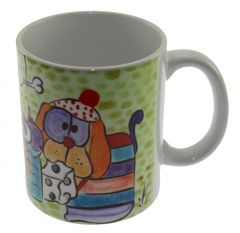 Laborant Cute Animals Porcelain Mug Cup - 13x13 - Colorful MUGS, Porcelain MUGS
