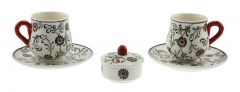 Red Hand-painted Coffee Cups