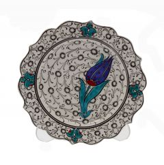 Gulf Floor Tulip Decor Gift Decorative Plate Diameter: 30 cm - 30x30 - Colorful Decorative Objects