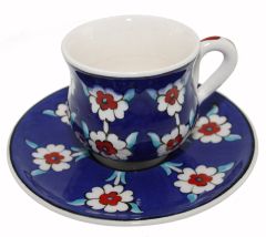 Ottoman Tendu Model Single Cup - 8x8 - Blue Coffee Cups