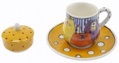 Colored Coffee Cup :3x4cm - 6x6 - Yellow Coffee Cups