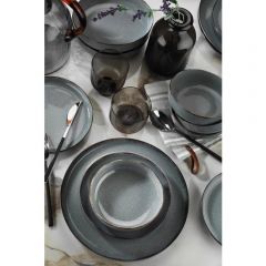 Modern Feel 24-Piece Dinnerware Set, Service for 6, Grey