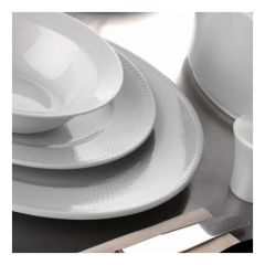 53 Piece Embossed Dinnerware Set, Service for 12