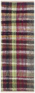 Multi Color Anatolian Hand Woven Vintage Rugs - 200x75 - Colorful Hand Woven Rugs, Wool Hand Woven Rugs