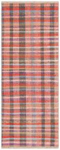 Hand Woven Vintage Rugs With Multicolored Stripes - 200x80 - Colorful Hand Woven Rugs, Wool Hand Woven Rugs