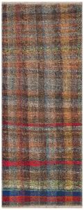Anatolian Hand Woven Colorful Vintage Rugs - 200x80 - Colorful Hand Woven Rugs, Wool Hand Woven Rugs