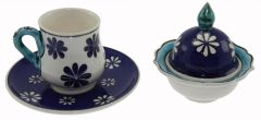 Ottoman Asrın Model Cup - 8x8 - Blue Coffee Cups