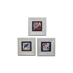 Authentic Flower Painting Set - 23x23 - Colorful Wall Decors
