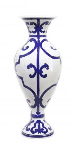 Porcelain Authentic Daisy Garden Vase - 28x28 - White Vases & Jars, Porcelain Vases & Jars | Loftry