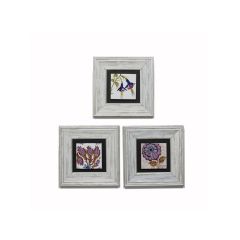Authentic Fuchsia Painting Set - 23x23 - Colorful Wall Decors