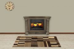 Custom Patchwork Carpet With Classic Modern - 150x80 - Brown Area Rugs, Wool Area Rugs