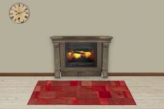 Custom Patchwork Rug Carpet With Classic Modern - 150x80 - Red Area Rugs, Wool Area Rugs