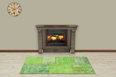 Custom Patchwork Carpet With Unique Beauty - 150x80 - Green Area Rugs, Wool Area Rugs
