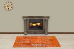 Custom Patchwork Carpet With Classic Modern - 150x80 - Orange Area Rugs