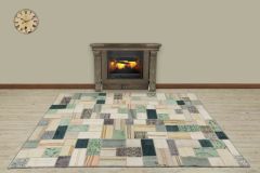 Special Patchwork Hand Woven Carpet  - 240x170 - Colorful Hand Woven Rugs, Wool Hand Woven Rugs