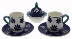 Ottoman Grand Vizier Model Cup Set of 2 - 8x8 - Blue Coffee Cups
