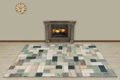 Special Patchwork Hand Woven Carpet  - 230x160 - Colorful Hand Woven Rugs, Wool Hand Woven Rugs