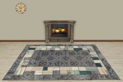 Antiqued Hand Woven Patchwork Carpet  - 230x160 - Colorful Hand Woven Rugs, Wool Hand Woven Rugs