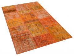 Real Hand-Knotted Tumbled Patchwork Rug - 120 x 180 cm - Colorful Rugs & Carpets, Wool Rectangular Rugs 