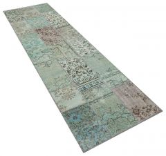 Classic Modern Tumbled Patchwork Rug 80 x 300 cm - Colorful Rugs & Carpets, Wool Rectangular Rugs 