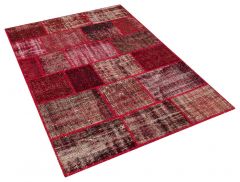 Special Tumbled Hand-Knotted Patchwork Rug - 120 x 180 cm - Colorful Rugs & Carpets, Wool Rectangular Rugs 