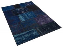 Real Hand-Knotted Tumbled Patchwork Rug - 120 x 180 cm - Colorful Rugs & Carpets, Wool Rectangular Rugs 