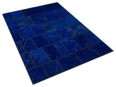 Tumbled Hand-Knotted Patchwork Rug - 120 x 180 cm - Colorful Rugs & Carpets, Wool Rectangular Rugs 