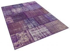 Tumbled Hand-Knotted Patchwork Rug - 160 x 230 cm - Colorful Rugs & Carpets, Wool Rectangular Rugs 