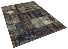 Tumbled Hand-Knotted Patchwork Rug - 160 x 230 cm - Colorful Rugs & Carpets, Wool Rectangular Rugs 