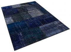 Tumbled Hand-Knotted Patchwork Rug - 160 x 230 cm - Colorful Rugs & Carpets, Wool Rectangular Rugs 