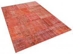 Patchwork Hand-Knotted Rug with Unique Beauty - 160 x 230 cm - Colorful Rugs & Carpets, Wool Rectangular Rugs 