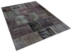 Special Tumbled Hand-Knotted Patchwork Rug - 160 x 230 cm - Colorful Rugs & Carpets, Wool Rectangular Rugs 