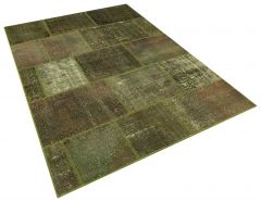 Patchwork Hand-Knotted Rug with Unique Beauty - 160 x 230 cm - Colorful Rugs & Carpets, Wool Rectangular Rugs 