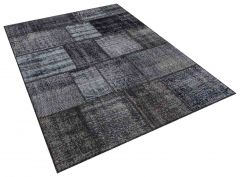 Tumbled Hand-Knotted Patchwork Rug - 160 x 230 cm - Colorful Rugs & Carpets, Wool Rectangular Rugs 