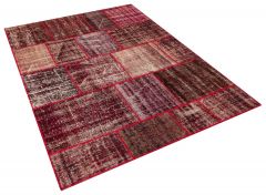 Special Tumbled Hand-Knotted Patchwork Rug - 160 x 230 cm - Colorful Rugs & Carpets, Wool Rectangular Rugs 