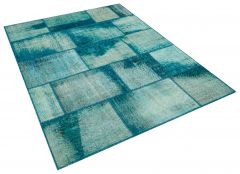 Tumbled Hand-Knotted Patchwork Rug - 160 x 230 cm - Colorful Rugs & Carpets, Wool Rectangular Rugs 