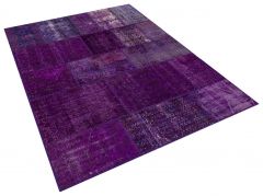 Tumbled Hand-Knotted Patchwork Rug - 160 x 230 cm - Colorful Rugs & Carpets, Wool Rectangular Rugs 