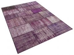 Tumbled Hand-Knotted Patchwork Rug - 160 x 230 cm - Colorful Rugs & Carpets, Wool Rectangular Rugs 